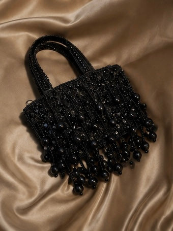 Noir Fringe Mini Bag