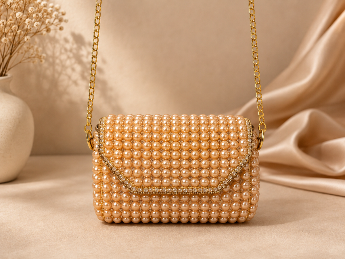 MIRA PEARL BEADED MINI CLUTCH