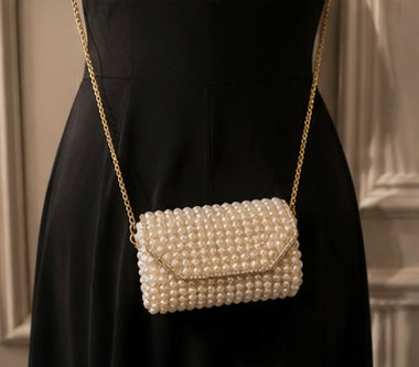 MIRA PEARL BEADED MINI CLUTCH