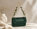 Emerald Vine Beaded Bag