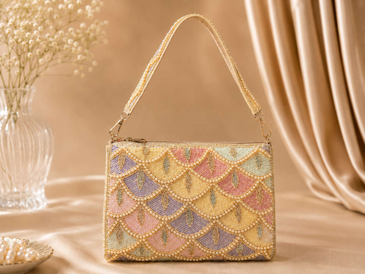 Pastel Pearl Cascade Bag