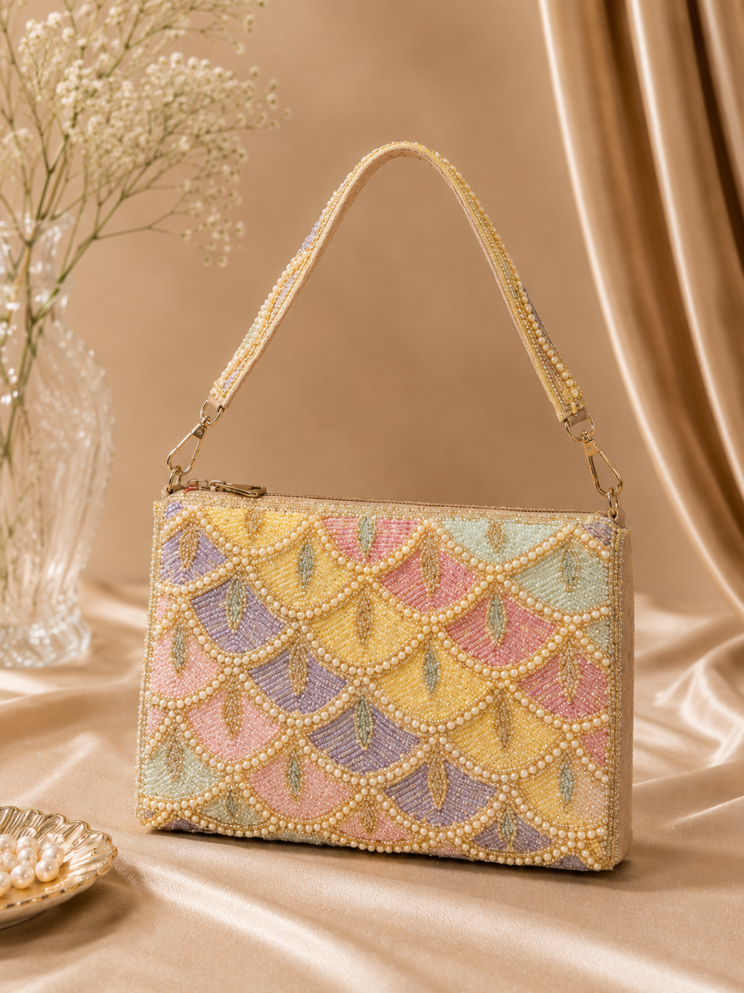 Pastel Pearl Cascade Bag