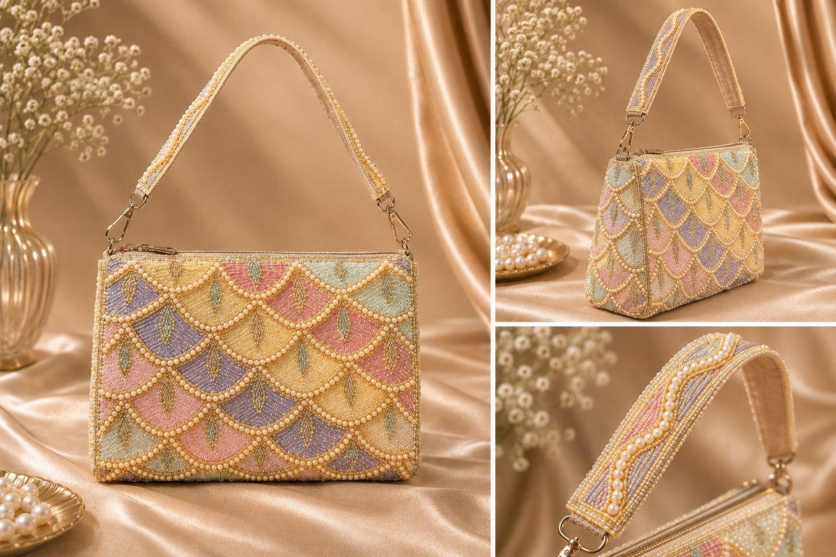 Pastel Pearl Cascade Bag