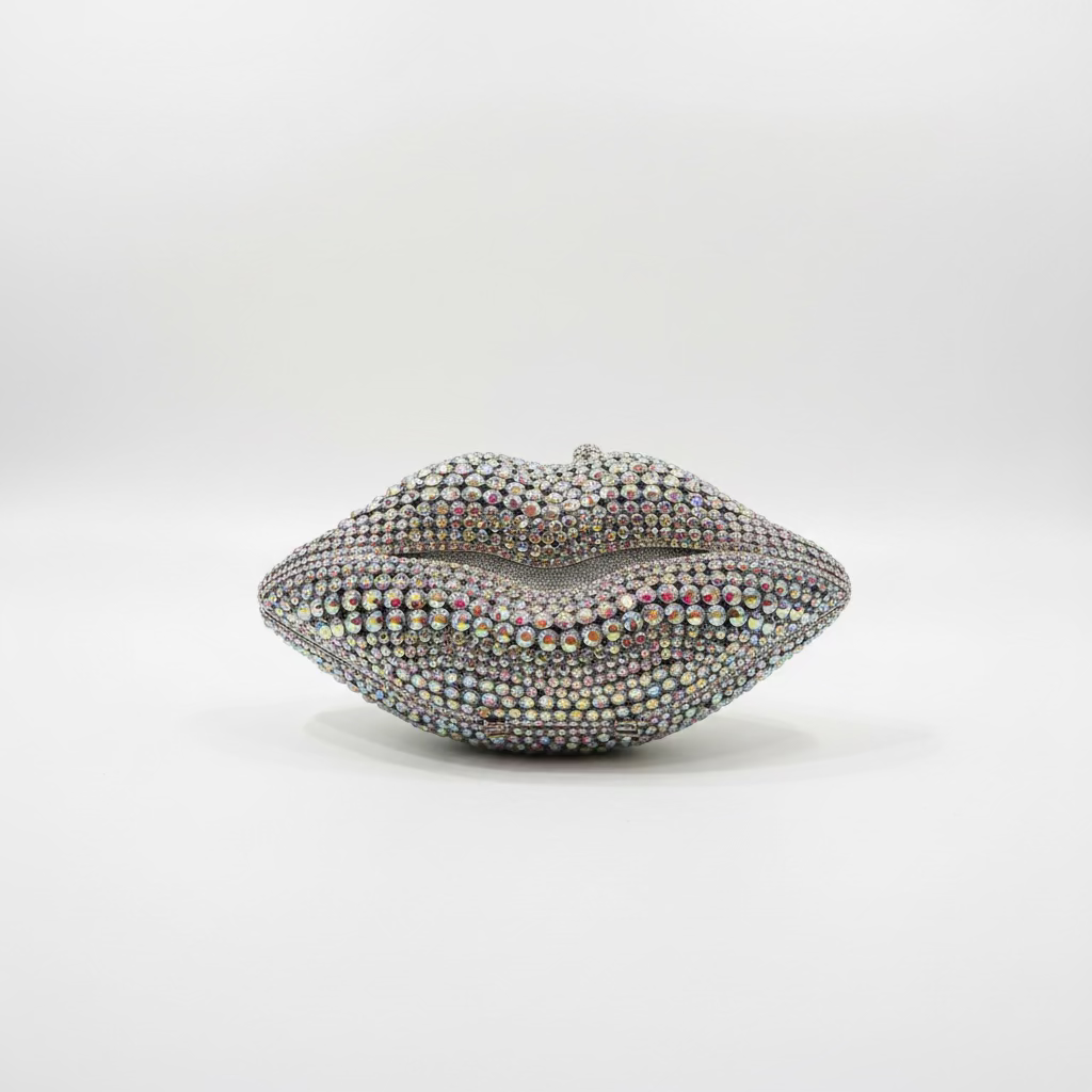 Luxe Lips Crystal Clutch
