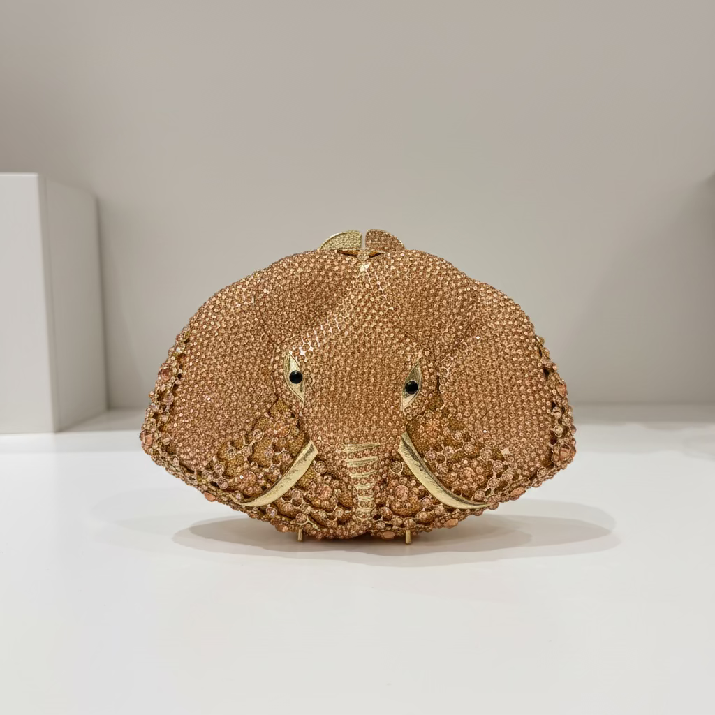 The Royal Elephant Crystal Clutch
