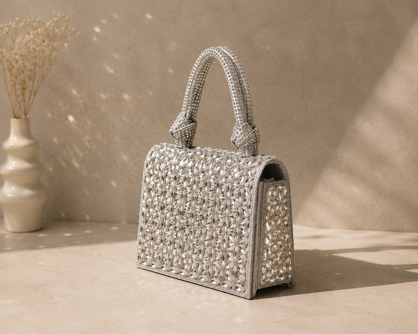 The Duchess Crystal Top Handle Bag