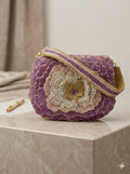 Rosette Hand-Beaded Bag