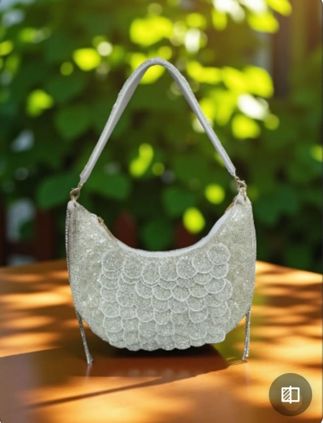 Sirena Beaded Hobo Bag