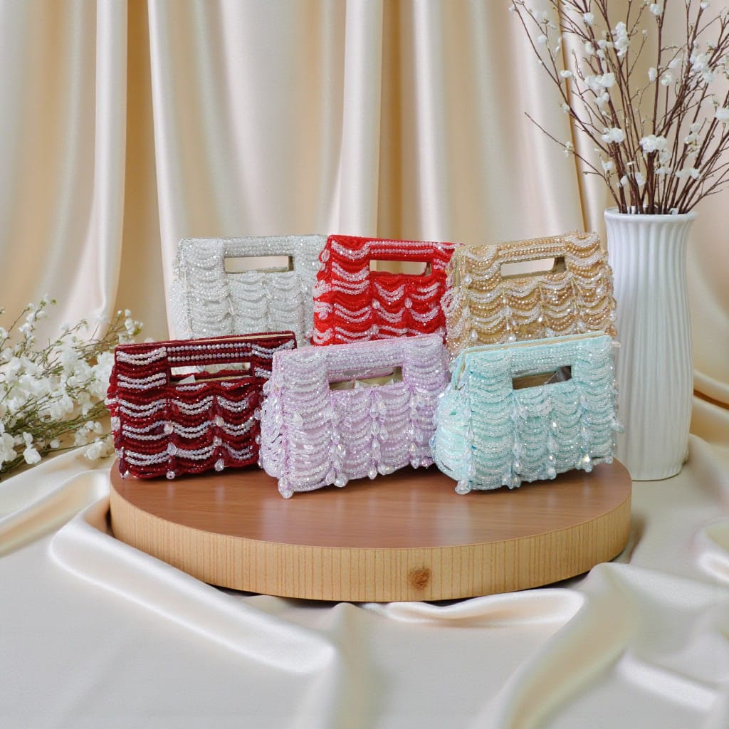 Pearls Cascade Clutch