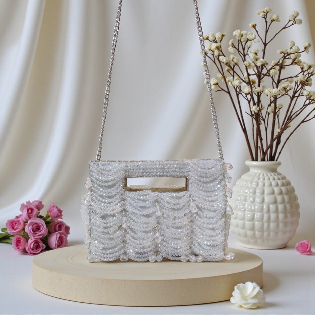 Pearls Cascade Clutch