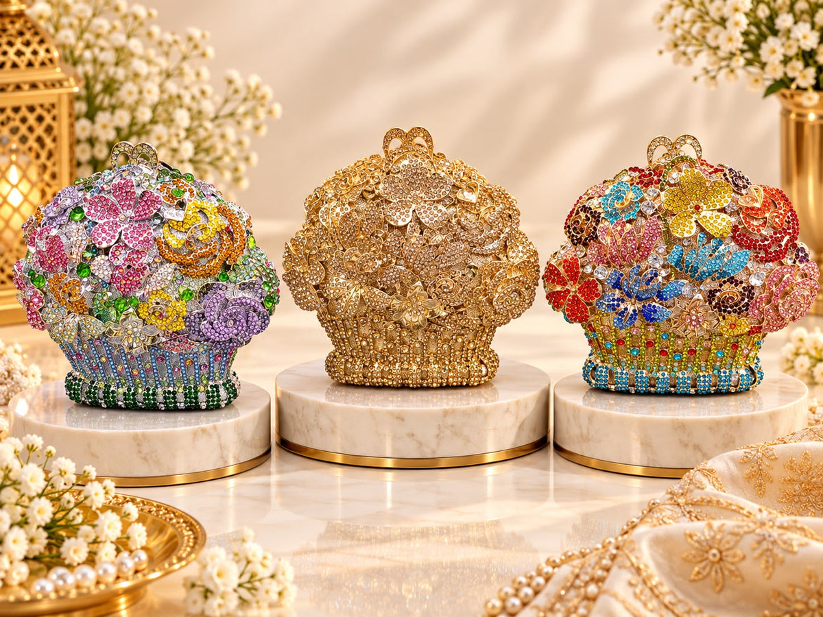 Luxury Crystal Floral Bag