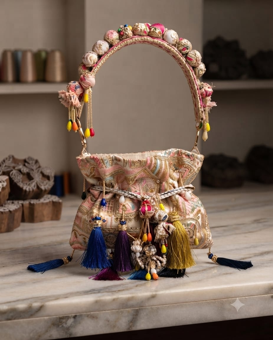 Bandhani Bloom Potli