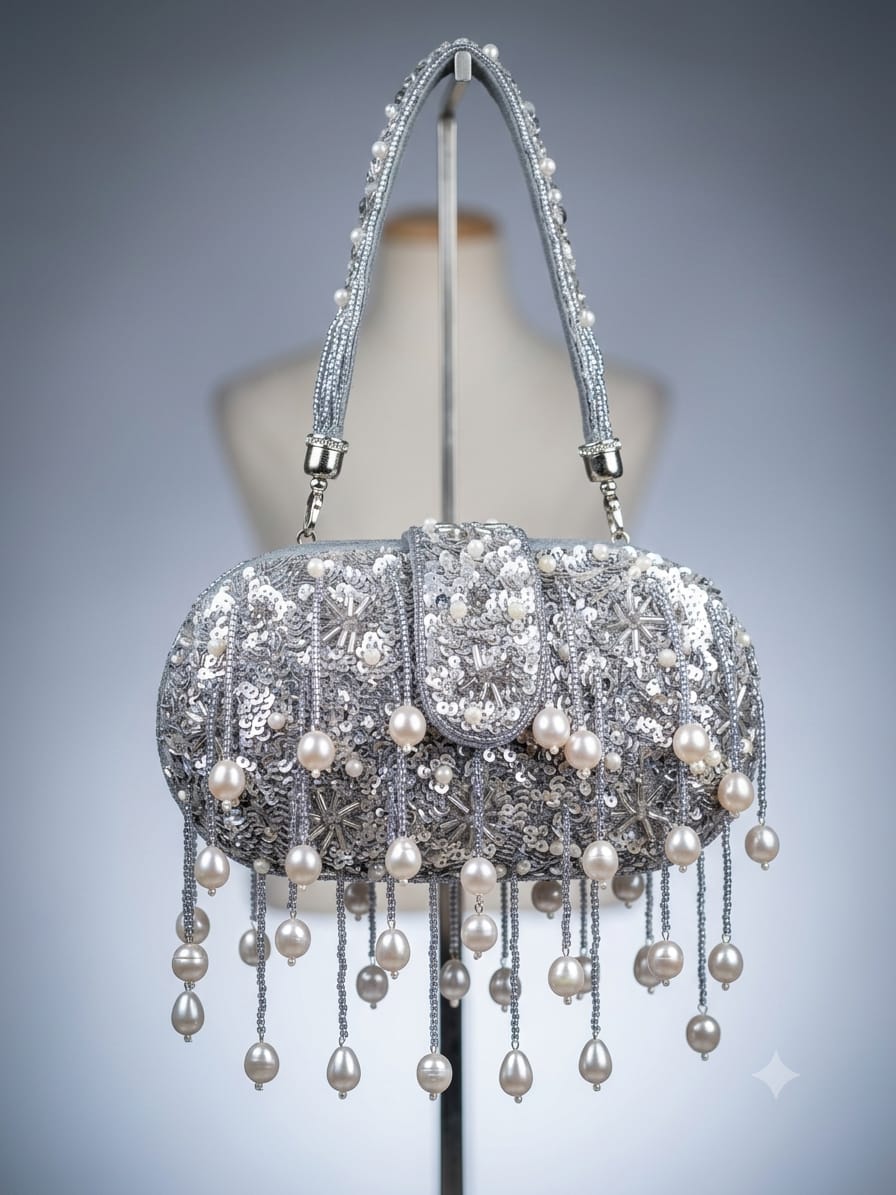 Pearl Embellished Potli Clutch