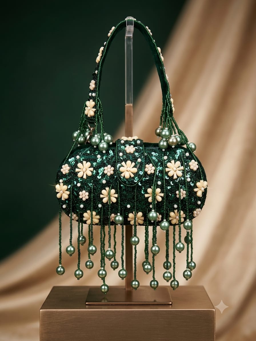 Pearl Embellished Potli Clutch