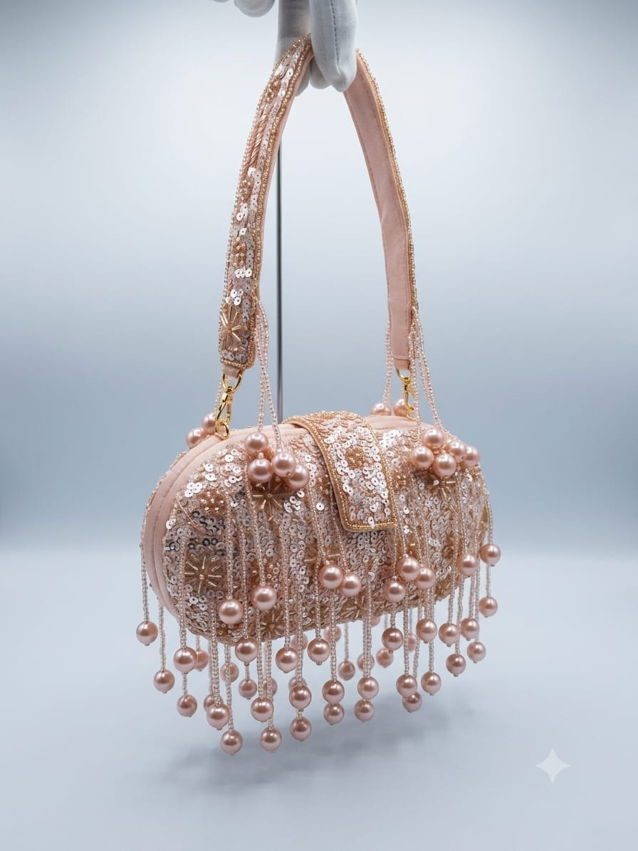 Pearl Embellished Potli Clutch