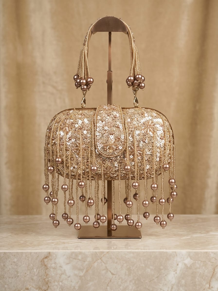 Pearl Embellished Potli Clutch