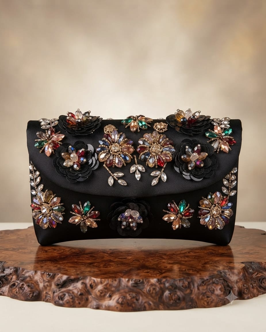 Meher Floral Embellished Clutch