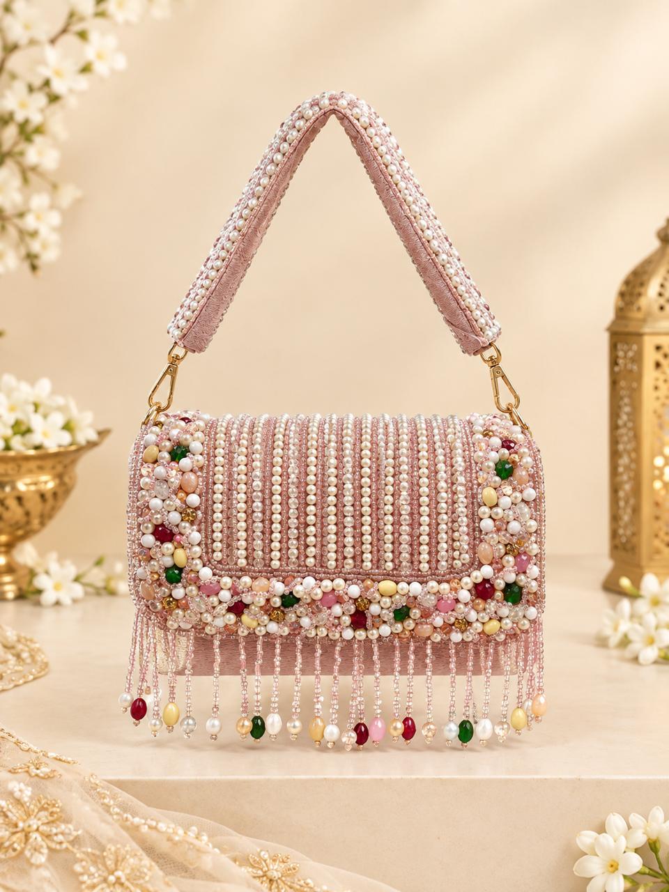 Gulabo Pearl Fringe Bag