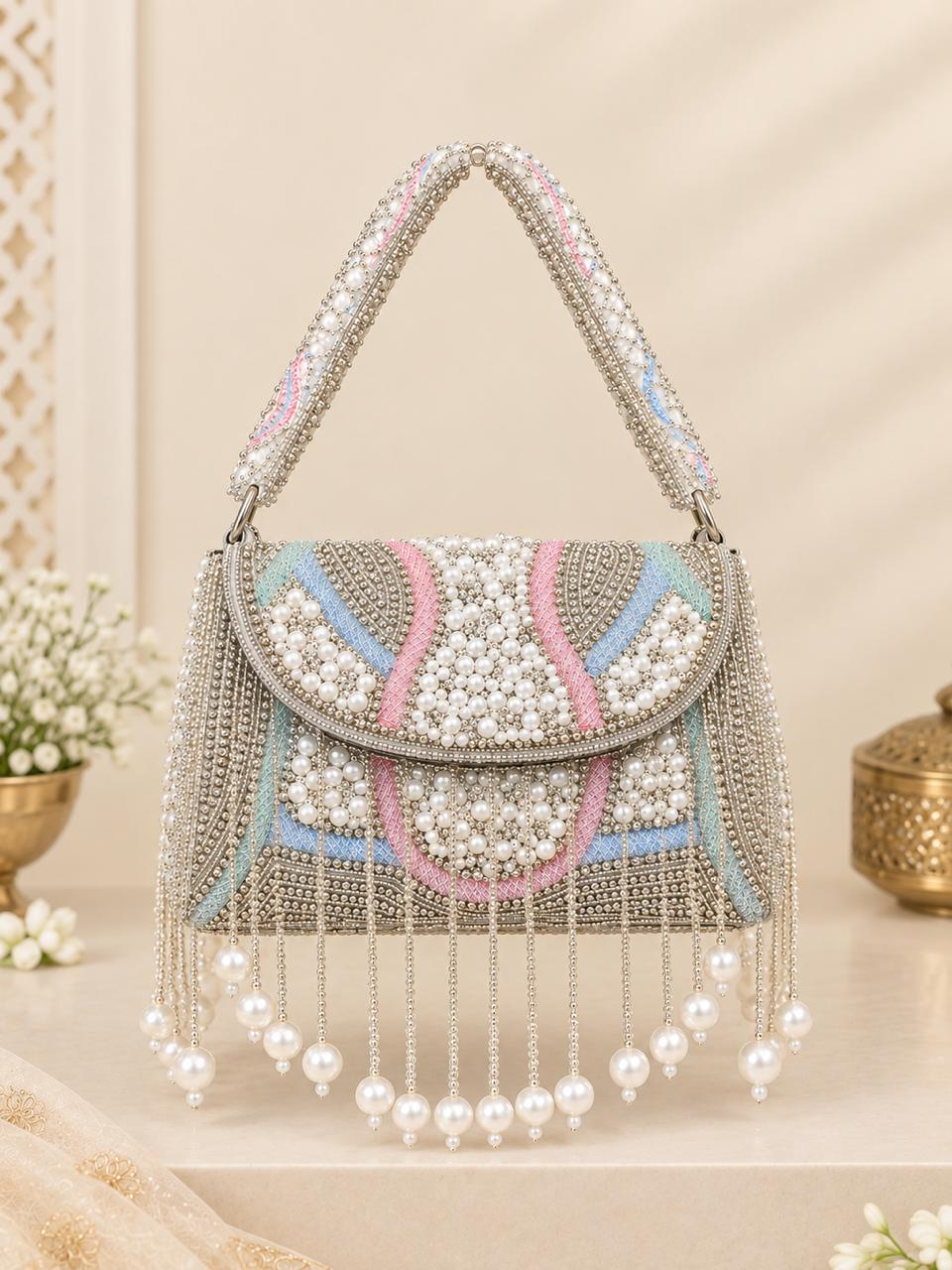 Pastel Pearl  Embellished Potli Bag