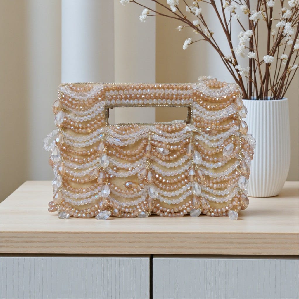 Pearls Cascade Clutch