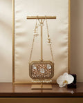 Pearl Luxe Metal Clutch