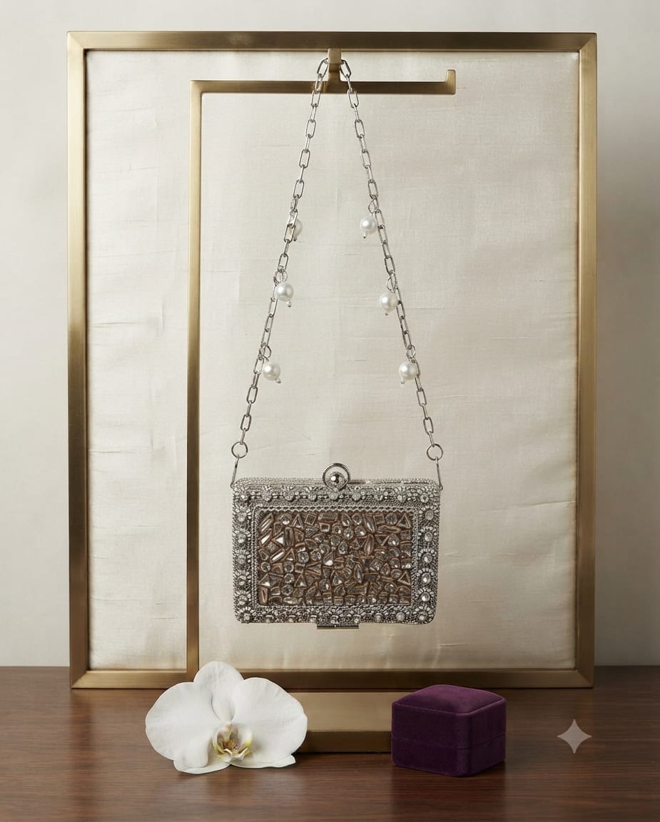 The Nooré Crystal Frame Clutch