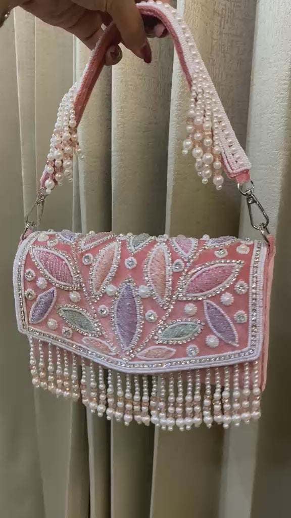 Petal PEARL EMBROIDERED BAG