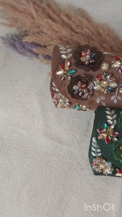 Meher Floral Embellished Clutch