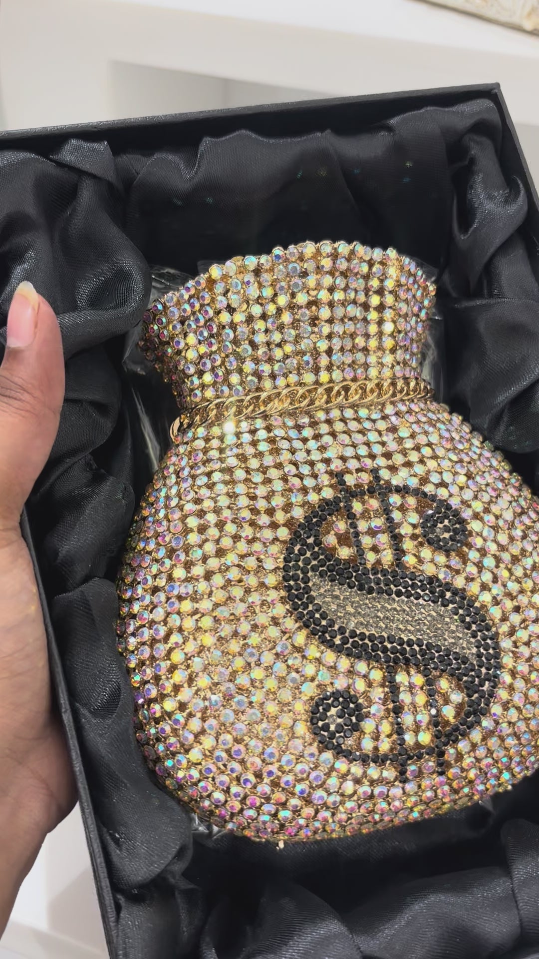The Payday Dollar Crystal Clutch